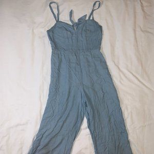 Sleeveless Blue Jean Jumpsuit